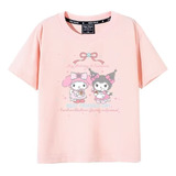 Playera De Algodón De Manga Corta Kuromi Melody Friends Cut