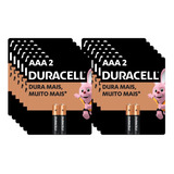 Kit 12x2 Pilhas Alcalina Duracell Palito Aaa (24 Pilhas)