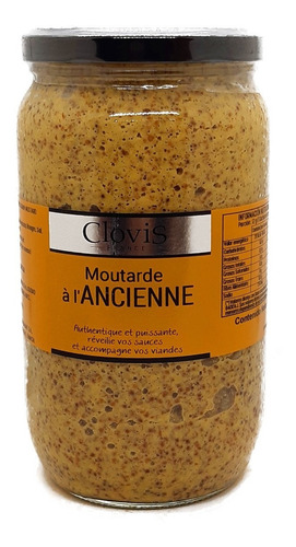 Mostaza A La Antigua 810 Gr. Marca Clovis Origen Francia