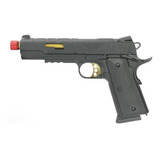 Pistola Airsoft Gbb Redwings 1911 Rossi Gold Blowback 6mm