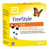 Tiras Reactivas De Glucosa En Sangre Freestyle Lite 50 Pzas