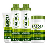 Eico Babosa Shampoo Condicionador 800ml + Máscara + Leave-in