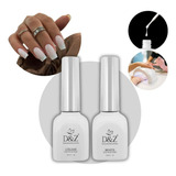 Kit Unhas 2 Esmaltes Em Gel Led/uv 12ml Tons Naturais 