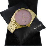 Relogio Lince Feminino Lrg4345l Dourado Rosa Coraçao