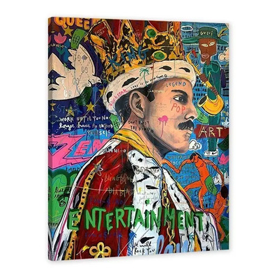 Cuadro Decorativo Alec Monopoly Queen Freddie Mercury, Moder Rojo