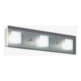 Aplique Plafón Kinglight 3 Luces Rectangul Batti 4623 Acero