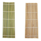 Kit Esteira Sushi Mat Sudare Bambu 2 Tipos Redondo Quadrado