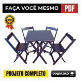 Projeto Cadeira E Mesa Dobráveis De Bar Português