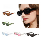 Lentes De Sol Rectangulares Estilo Vintage Casual 5 Piezas