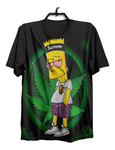 Camiseta Camisa Bart Homer Maconha  1277