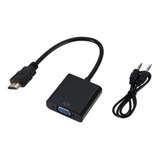 Cabo Conversor Adaptador Hdmi Para Vga Com Saída P2 Áudio