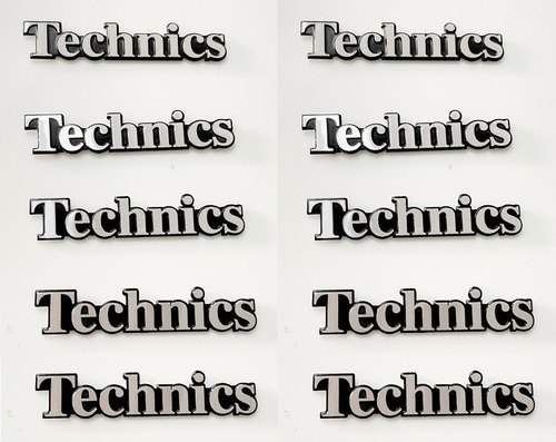 Set 10 Unid Emblema Logo Technics Adhesivo Para Parlantes