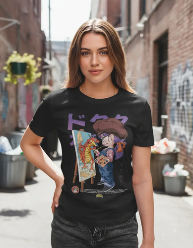 Playera Negra Estampado Arale Norimaki Anime Dragon Ball | Meses sin interés