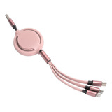 Cable Retráctil Usb Múltiple 3 En 1 Cargador Rápido De Carga