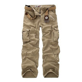 Pantalones Tipo Cargo For Hombre, Infractales, Sueltos, Con