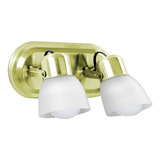 Aplique Spot 2 Luces Moderno Dorado Vidrio Techo Pared