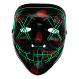 Máscara Purga De Halloween Con Luz Led 4 Colores 3 Modos Luz