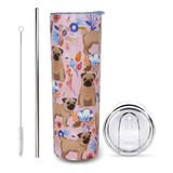 Pug Gifts For Women Cute Dog Tumbler Taza De Café Para Mujer