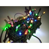 Led Guirnalda Negra Navidad Luces Multicolor 5 Mts A Pilas