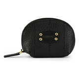 New Eyelet Monedero Oval Pequeña Negro