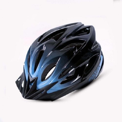 Capacete Mtb Space Rava Iii Cor Preto/azul Tamanho 54-58 Cm