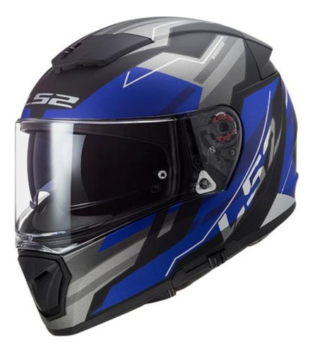 Casco Cerrado Ls2 Breaker Beta Azul Rojo Mate Moteros