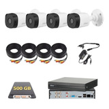 Kit 4 Cámaras Metálicas 1080p Dahua Video Vigilancia 500 Gb