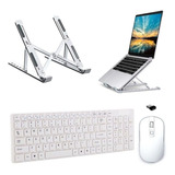 Teclado, Mouse E Suporte Branco P Notebook Asus Serie Z