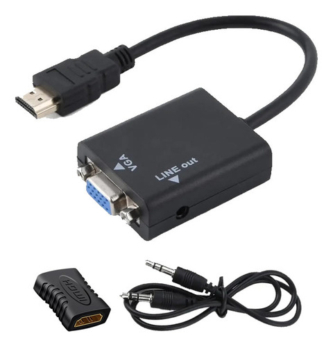 Cable Convertidor De Hdmi A Vga Pc Laptop Tv Monitor Pasivo