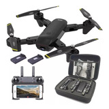 Drone Plegable Con Cámara Wifi 1080p Dual Batería Dm-107s