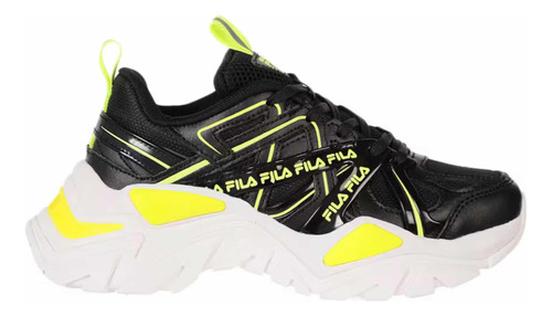 Tenis Fila Electrove 2 Negro Verde Neon Original