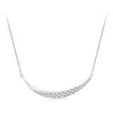 Collar De Luna Creciente De Plata De Ley S925 Para Mujer Bsn