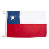 Bandera Chilena 35x55 Cms Estrella Bordada Excelente Calidad