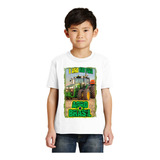 Camisa Camiseta Infantil Trator Fazenda Roça Agro Criança C