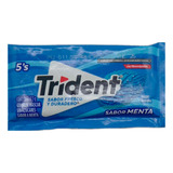 Goma De Mascar Chicle Trident 5's Menta 8.5g 