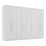 Guarda Roupa Casal Grande Master New 8 Portas 4 Gavetas Cor Branco