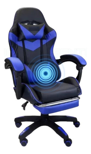 Cadeira Gamer Azul Ergonômica Para Escritório Ou Jogos