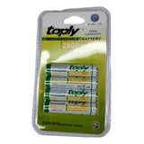 Toply Aaa Recargables 2800 Mah Triple A 1 Blister 4 Unidades