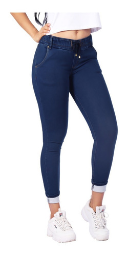 Pantalón Jogger Elástico Jean Levanta Cola 