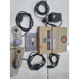 Super Nintendo C/ 2 Controles, Fita Mario E Fonte Originais 