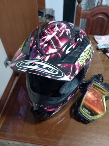 Casco Cross Moto Cuatriciclo Hjc Monster Talle L