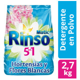 Rinso Detergente Polvo Hortensias Y Flores Blancas 2,7kg