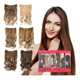 Extensiones Para Cabello De Fibra Sintetica 30cm Color Castaño Medio 8