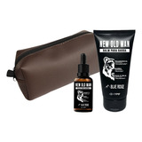 Kit Balm E Óleo Para Barba Blue Ridge New Old Man Com Necess