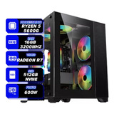 Pc Gamer Amd Ryzen 5 5600g 16gb Ddr4 Ssd 480gb 600w + Wifi