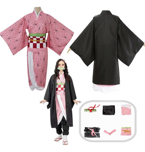 1 Disfraz De Cazador De Demonios De Anime Nezuko Kimono