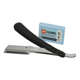 Navalhete/navalha Barbeiro + 10 Lâminas Inox Barba Cabelo