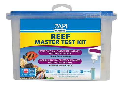 Kit Test Api Acuario Marino Reef 4 Parámetros Ca Po4 Kh No3