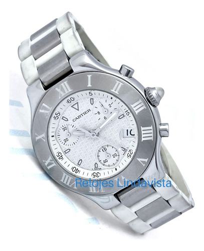 Reloj Cartier 21 Chronoscaph Caucho Blanco