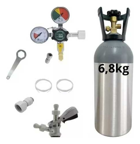 Kit Extração Regulador 1via Eng. Rápido Cilindro Co2 6,8 Kg